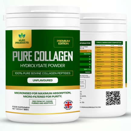 Collagen Powder, Premium Standard Bovine Collagen Peptides Powder - High Levels of The 8 Essential Amino Acids, Collagen Supplements,Halal & Kosher,Made in UK, High Strength Collagen Peptides 600grams