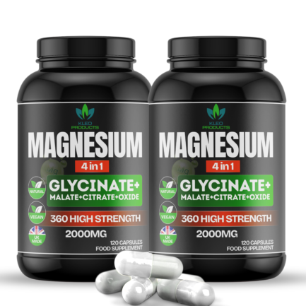 2 Pack, Magnesium Glycinate 2000mg , 4-in-1 Complex, High Strength