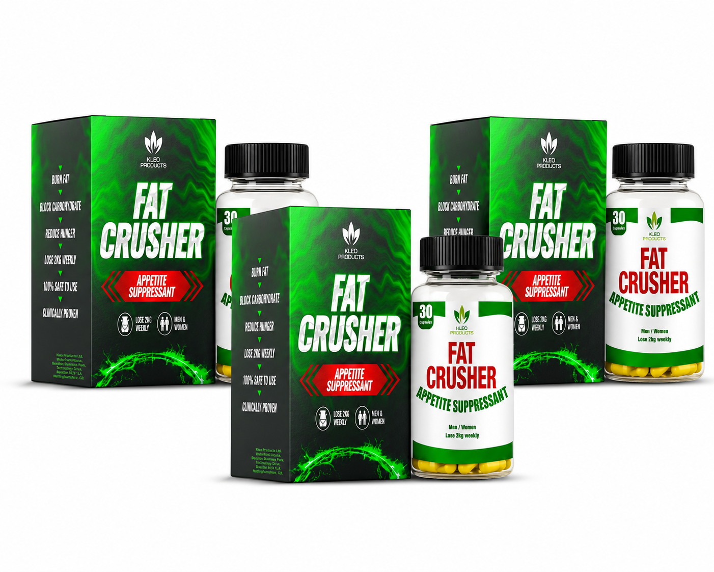 10X Appetite Suppressant, Fat Crusher, Natural Fast-Acting Formula , 2months Supply (3)